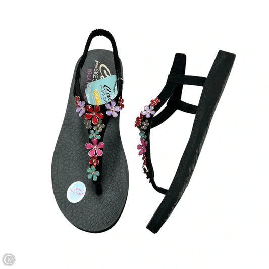 Sandals Flats By Skechers In Black, Size: 10