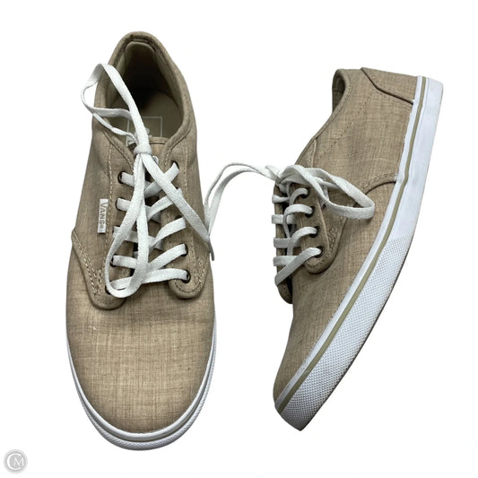 Shoes Sneakers By Vans In Tan & White, Size: 8