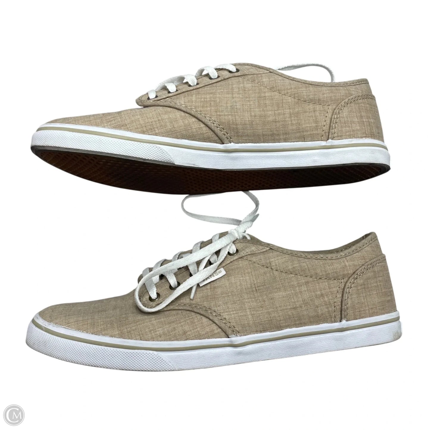 Shoes Sneakers By Vans In Tan & White, Size: 8