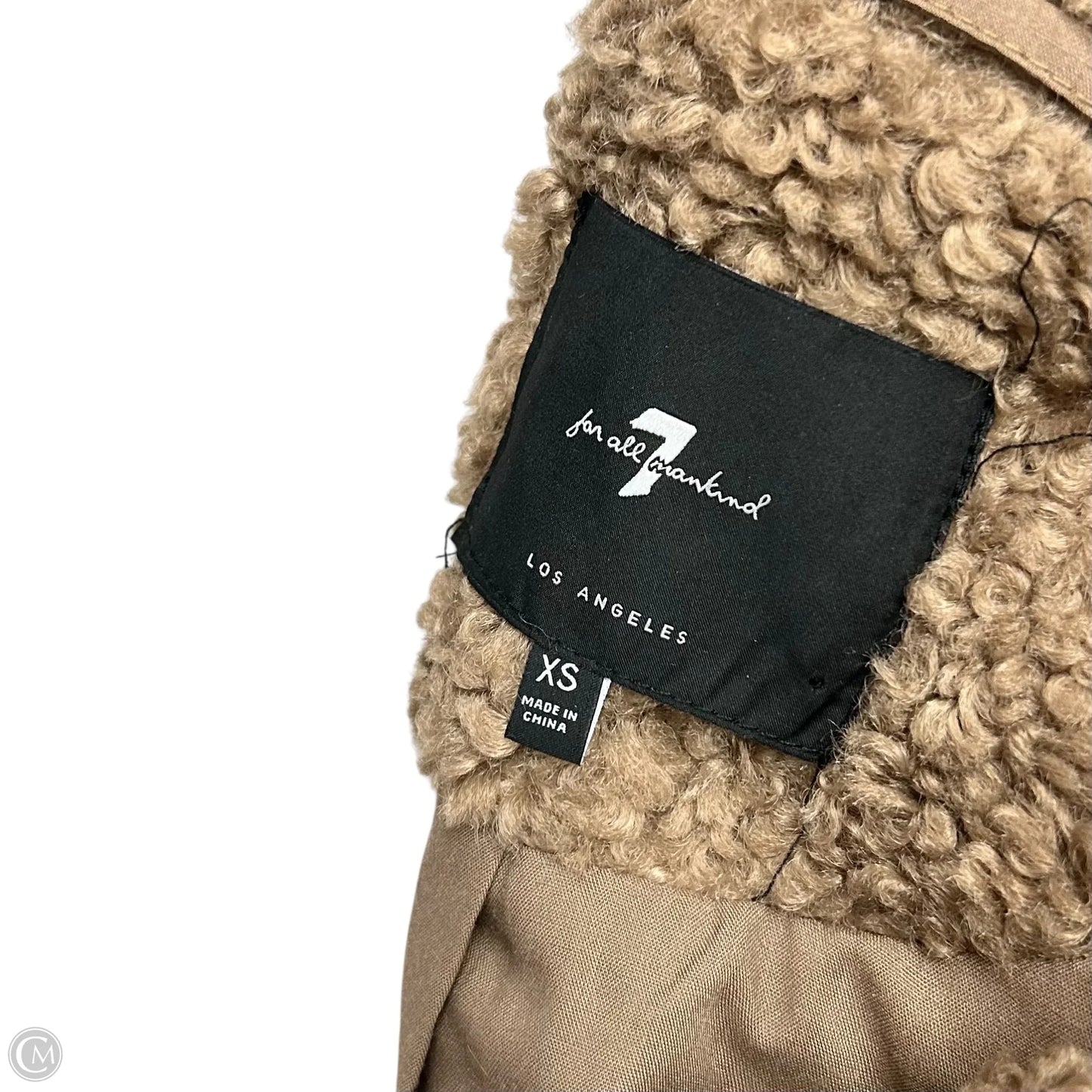 Coat Faux Fur & Sherpa By 7 For All Mankind In Tan, Size: Xs