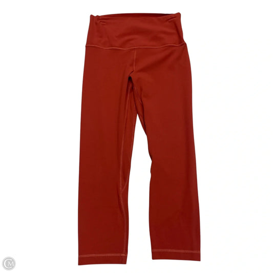 Athletic Leggings Capris By Lululemon In Red, Size: S