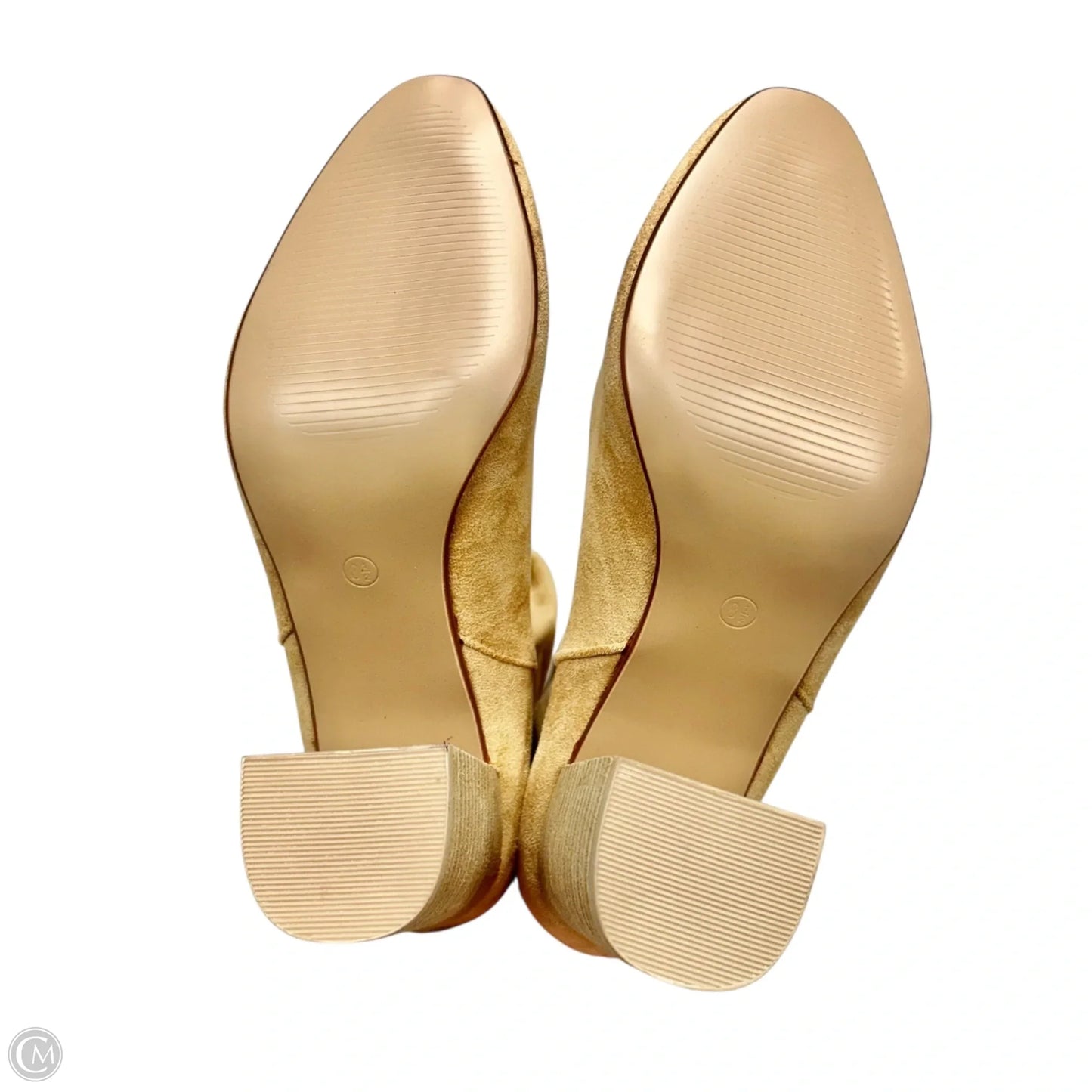 Boots Ankle Heels By Ccocci In Tan, Size: 8.5