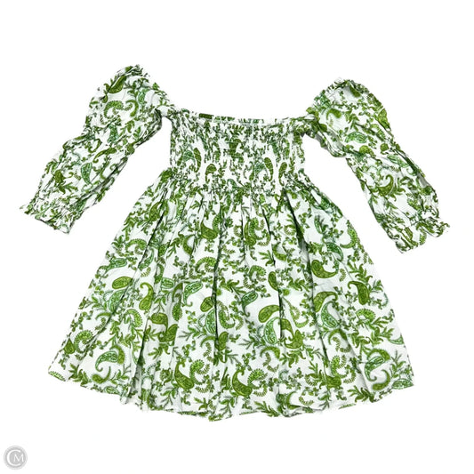 Dress Designer By Misa In Green & White, Size: M