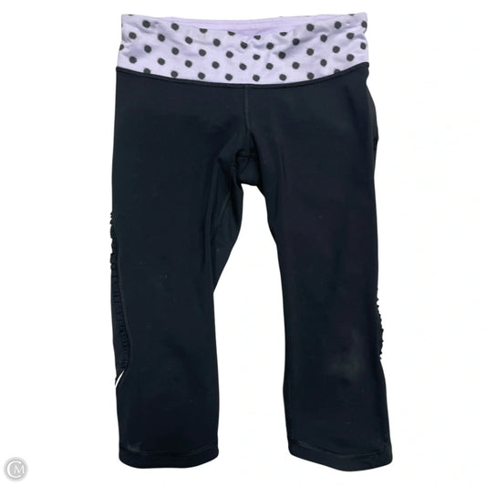 Athletic Capris By Lululemon In Black & Purple, Size: S