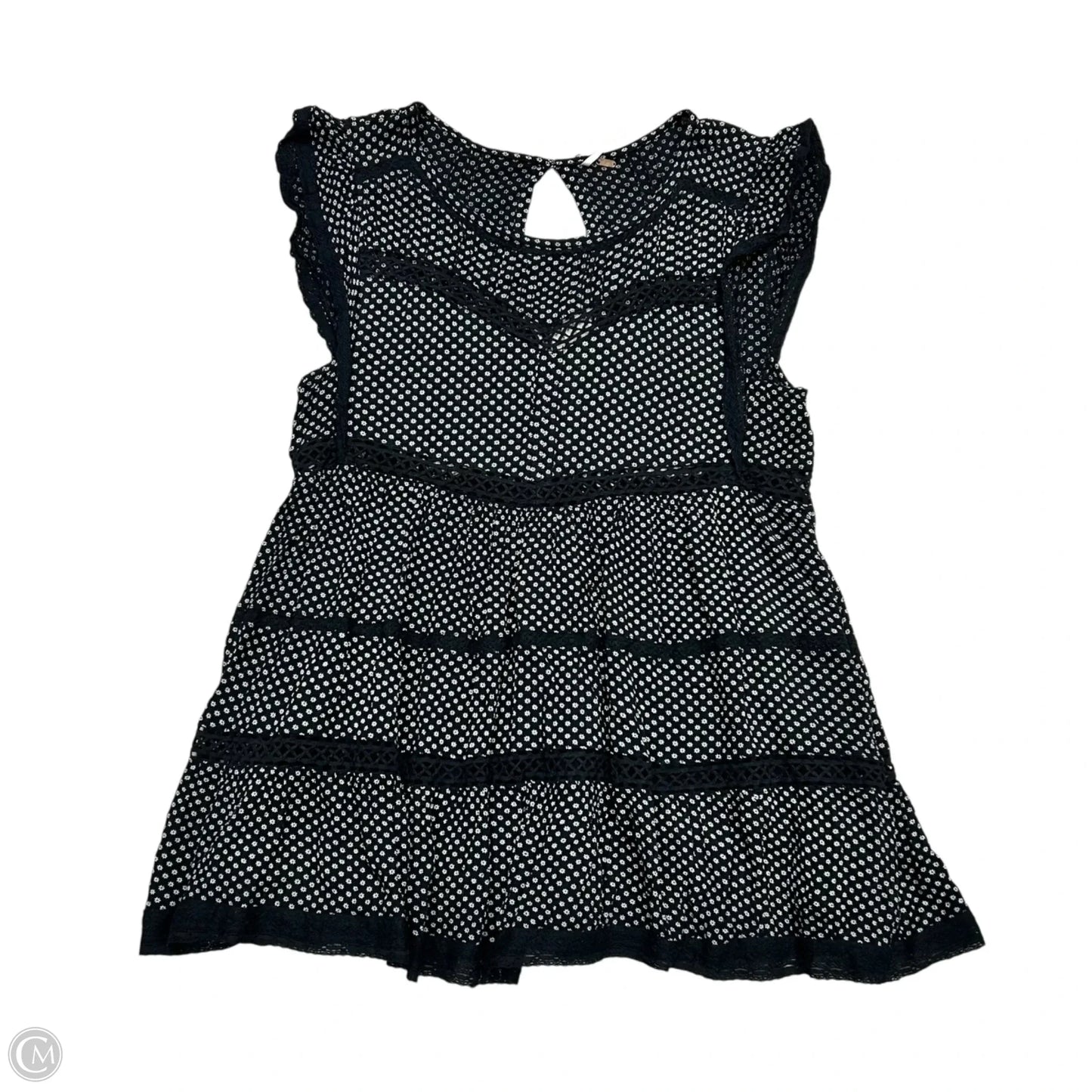 Tunic Sleeveless By Free People In Black & White, Size: M