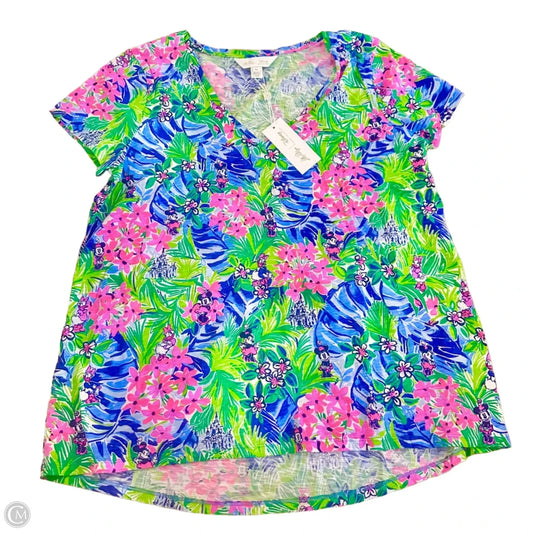 Top Short Sleeve Designer By Lilly Pulitzer In Multi-colored, Size: Xl