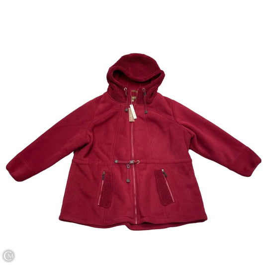 Jacket Fleece By Koolaburra By Ugg In Red, Size: 3x