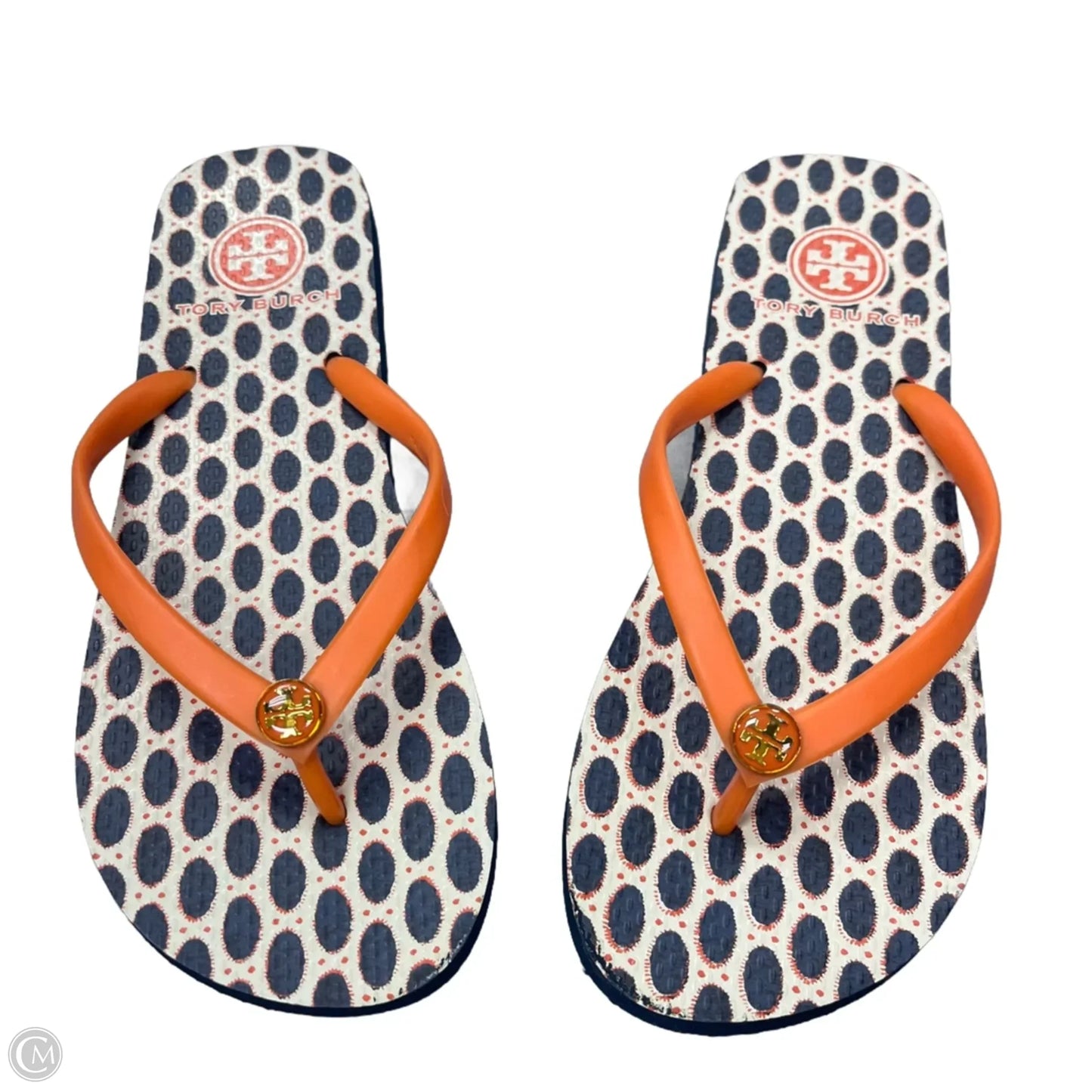 Sandals Designer By Tory Burch In Navy, Size: 6