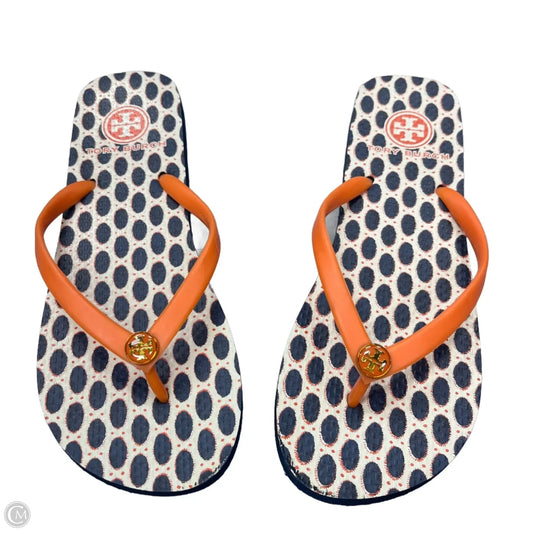 Sandals Designer By Tory Burch In Navy, Size: 6