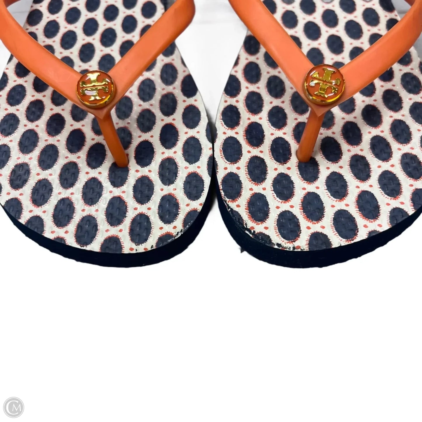 Sandals Designer By Tory Burch In Navy, Size: 6