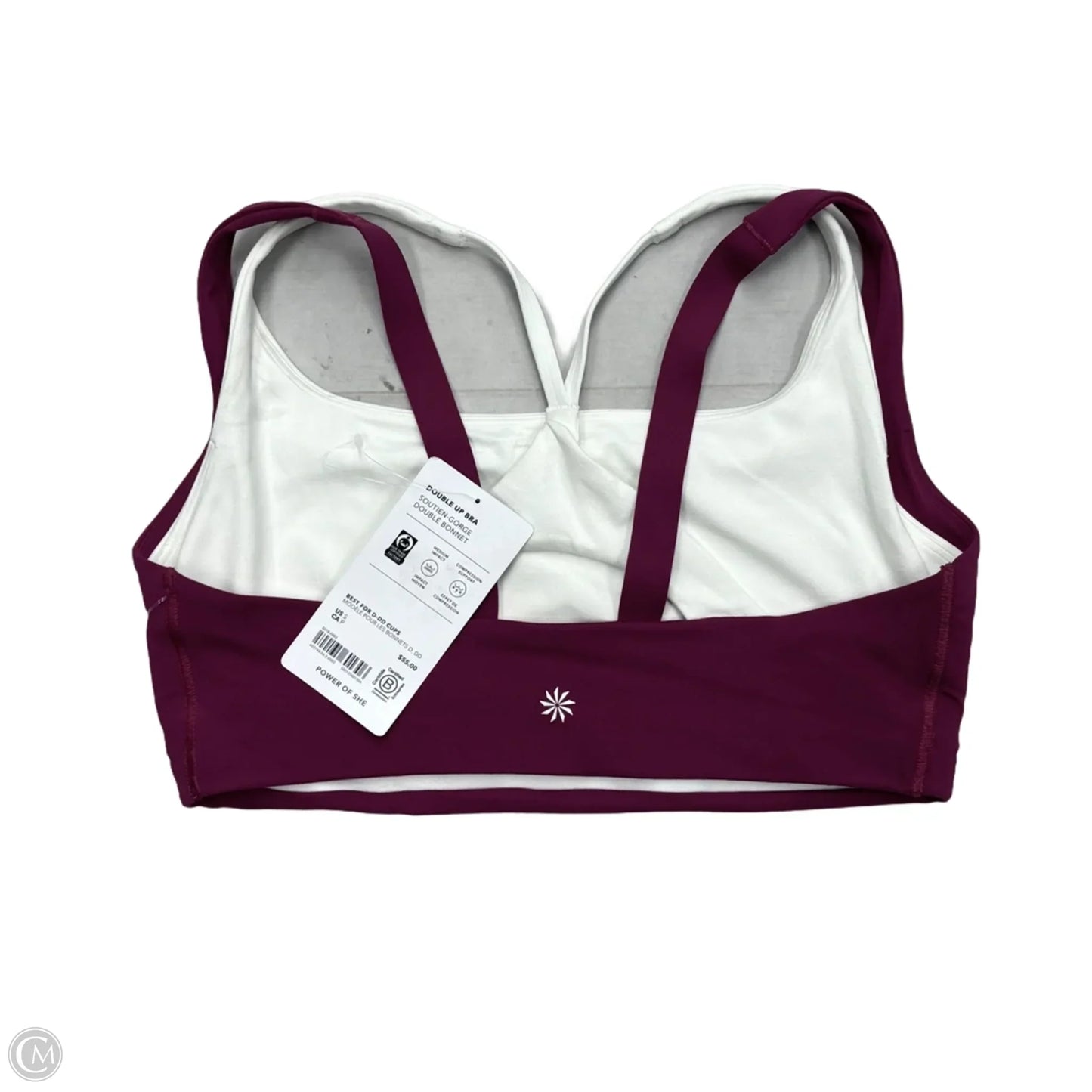 Athletic Bra By Athleta In Purple & White, Size: S