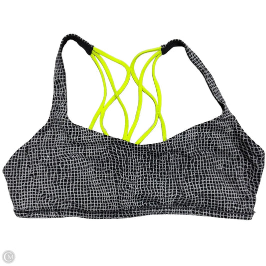 Athletic Bra By Lululemon In Black & White, Size: M