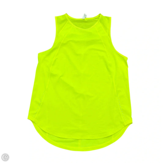 Athletic Tank Top By Lululemon In Neon, Size: L