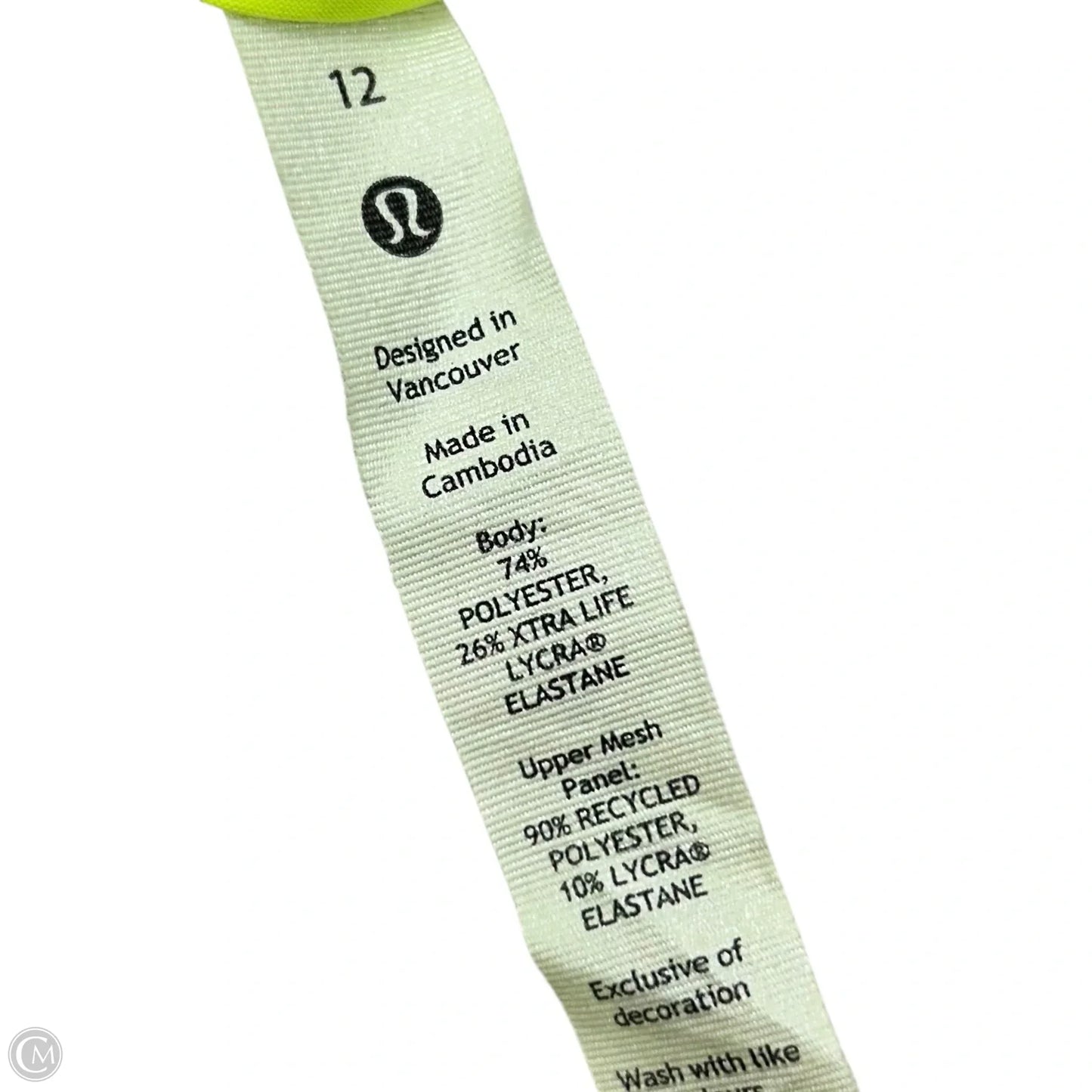 Athletic Tank Top By Lululemon In Neon, Size: L