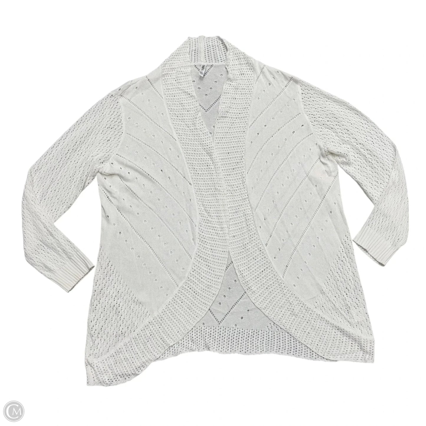 Sweater Cardigan By Tianzhut In Cream, Size: 2x