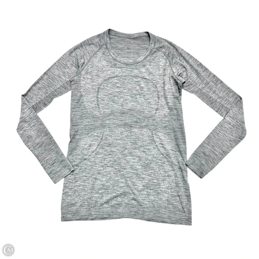 Athletic Top Long Sleeve Crewneck By Lululemon In Grey, Size: M
