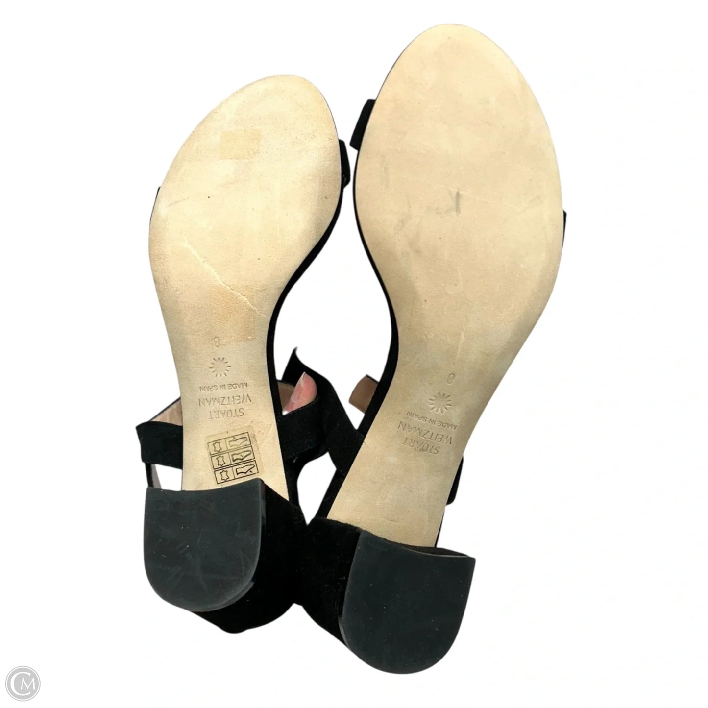 Sandals Designer By Stuart Weitzman In Black, Size: 8