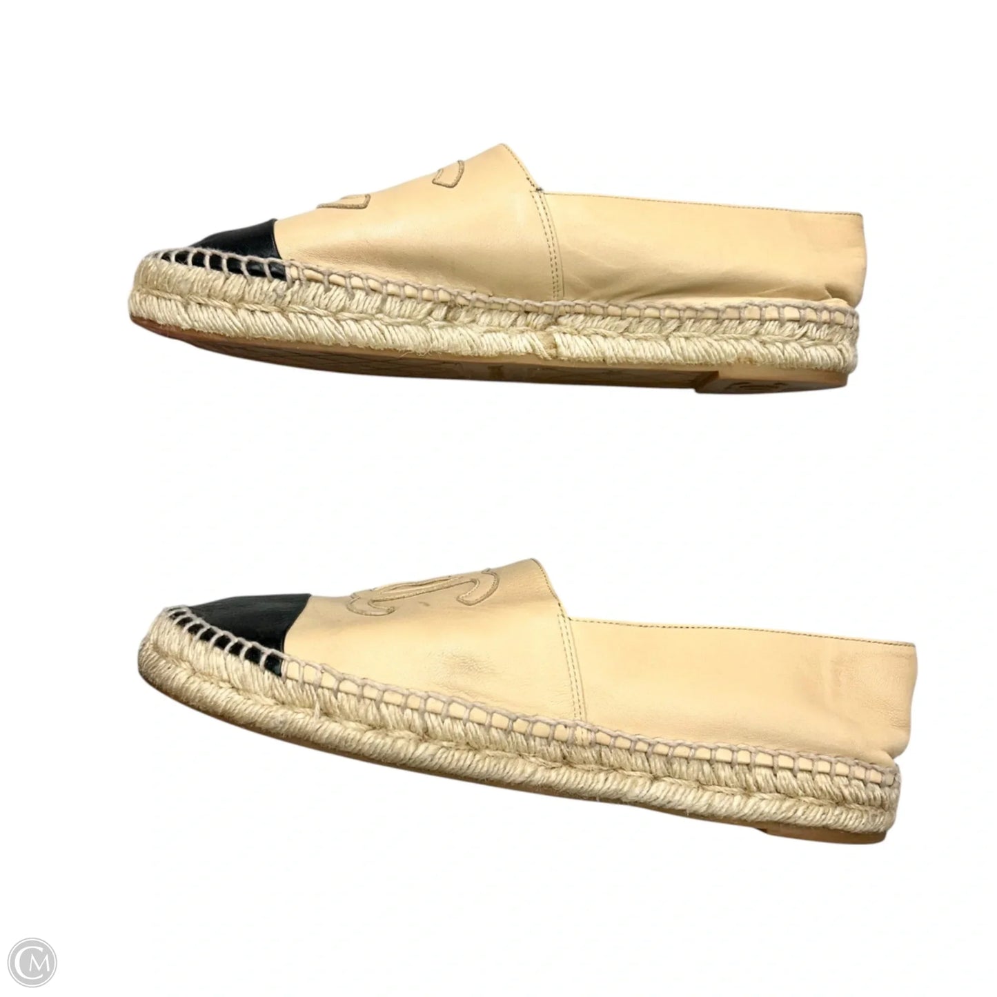 Shoes Luxury Designer By Chanel In Black & Tan, Size: 10.5