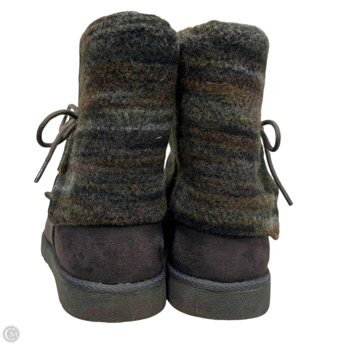 Boots Ankle Flats By So In Grey, Size: 6