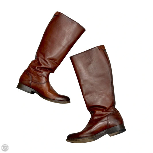 Boots Designer By Frye In Brown, Size: 5