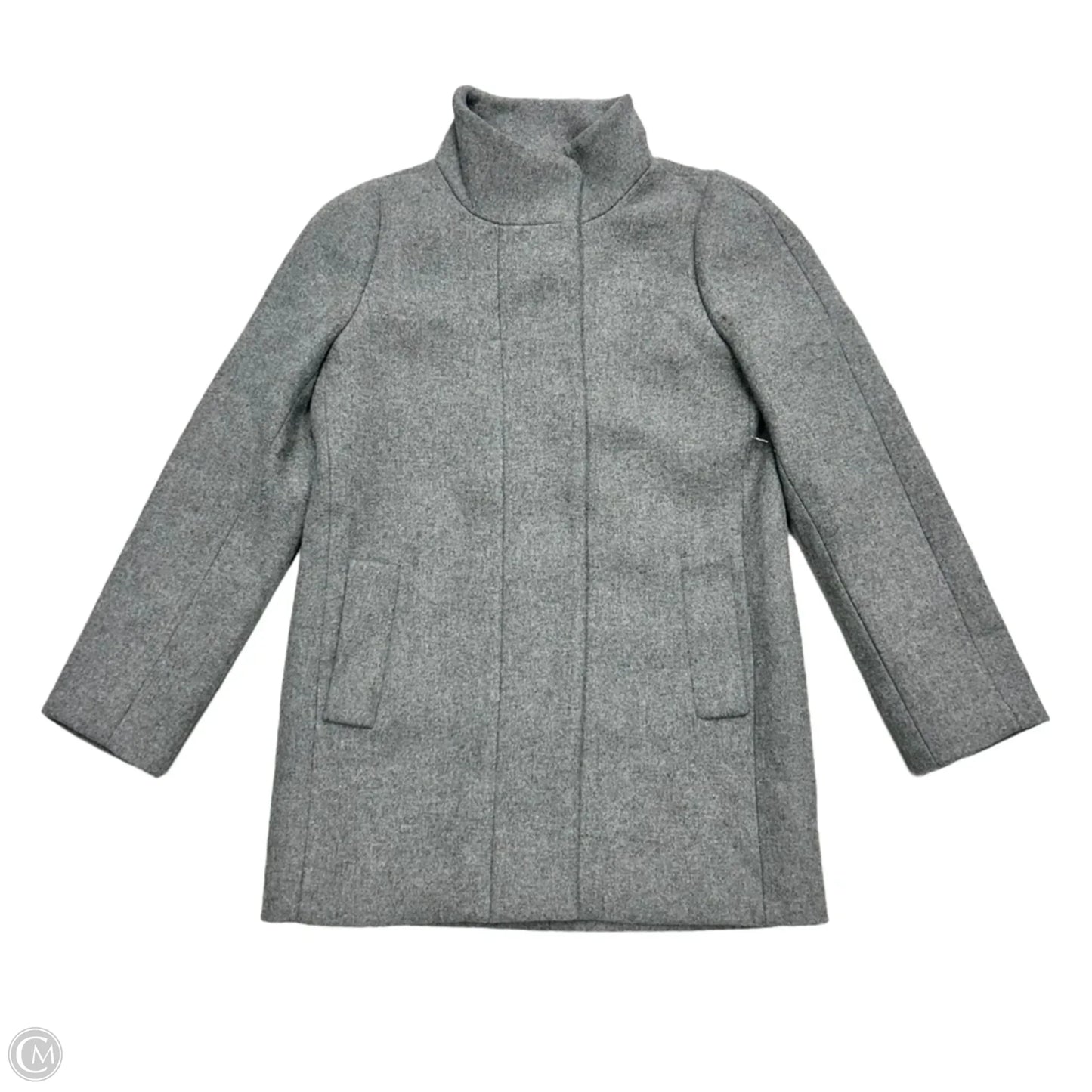 Coat Peacoat By J. Crew In Grey, Size: S