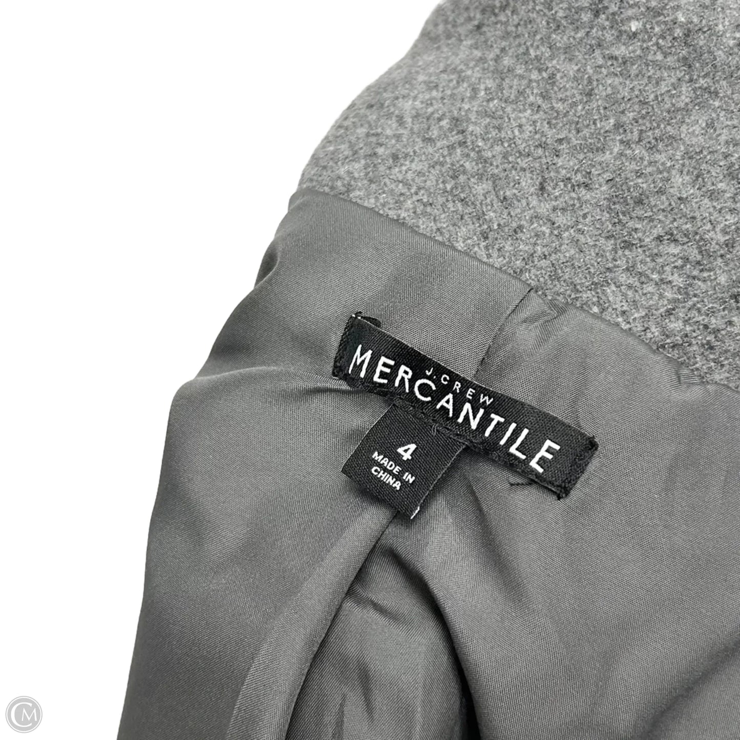 Coat Peacoat By J. Crew In Grey, Size: S