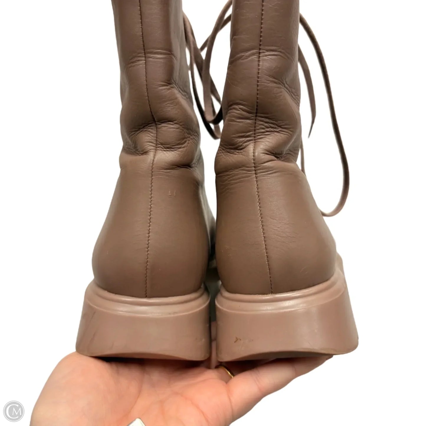 Boots Designer By Stuart Weitzman In Taupe, Size: 8