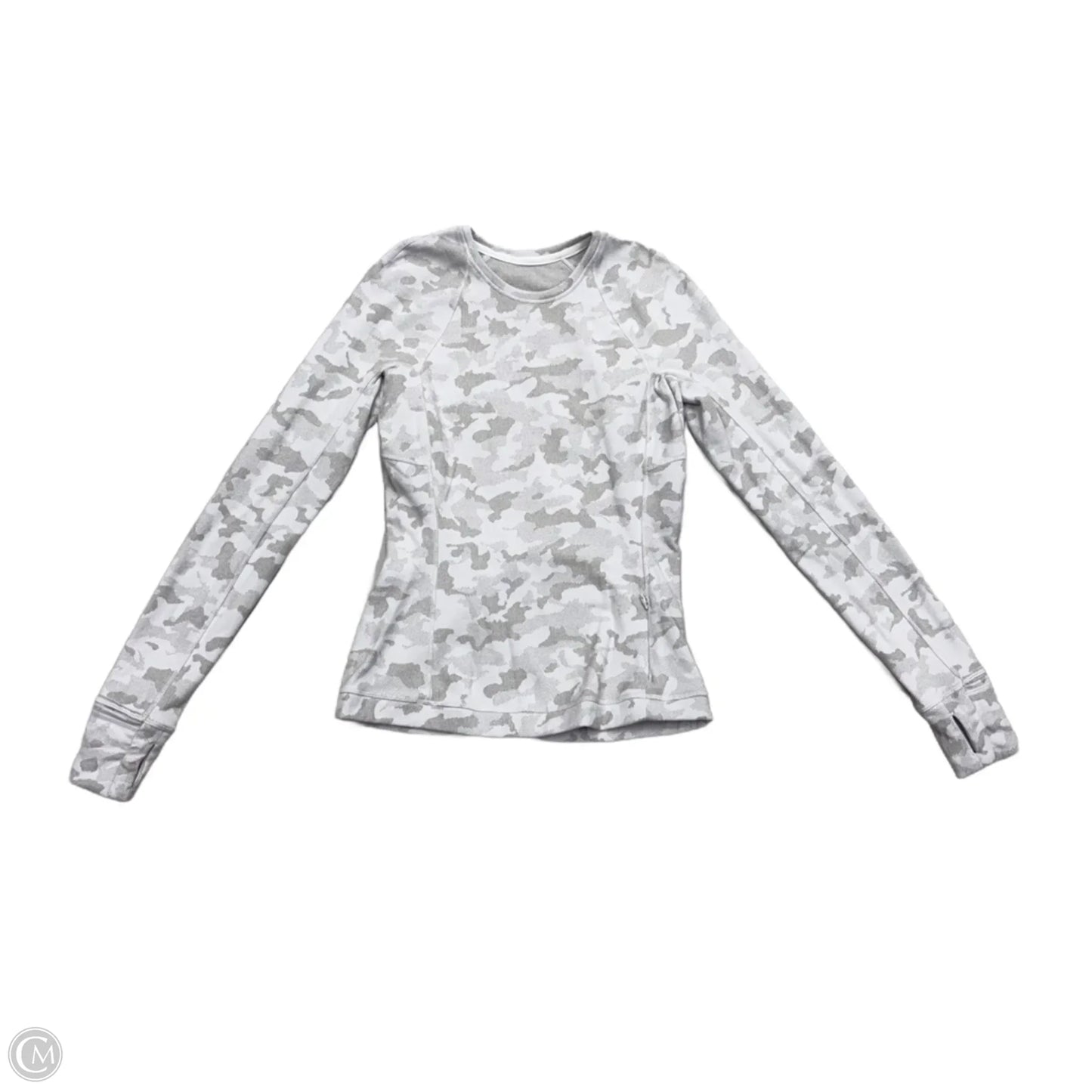 Athletic Top Long Sleeve Crewneck By Lululemon In Camouflage Print, Size: S
