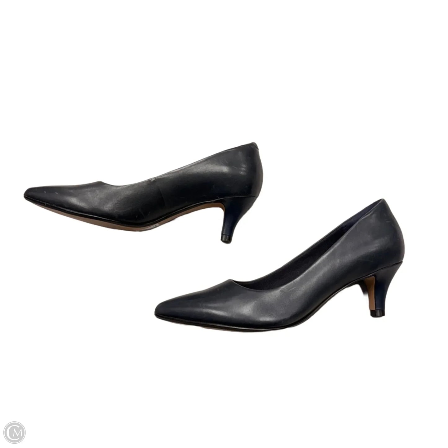 Shoes Heels Kitten By Clarks In Navy, Size: 6