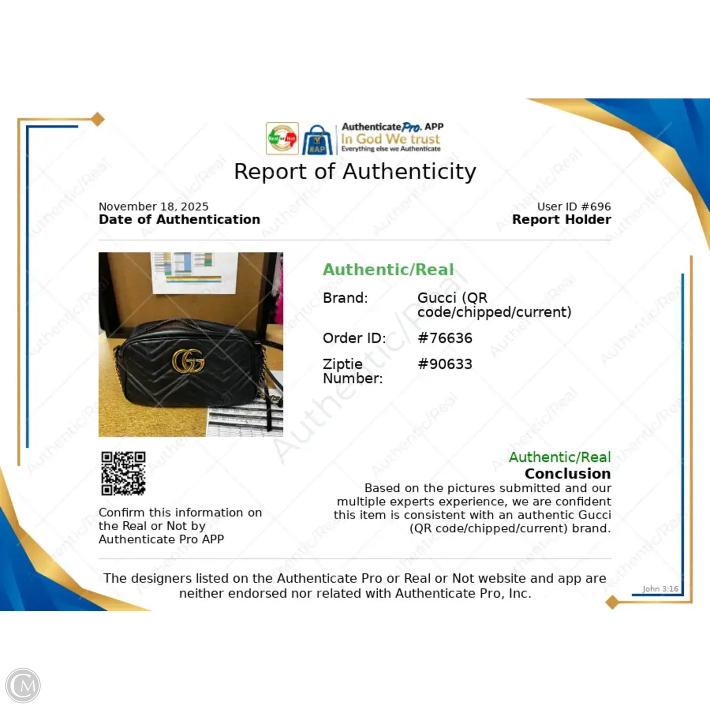 Crossbody Luxury Designer By Gucci, Size: Small