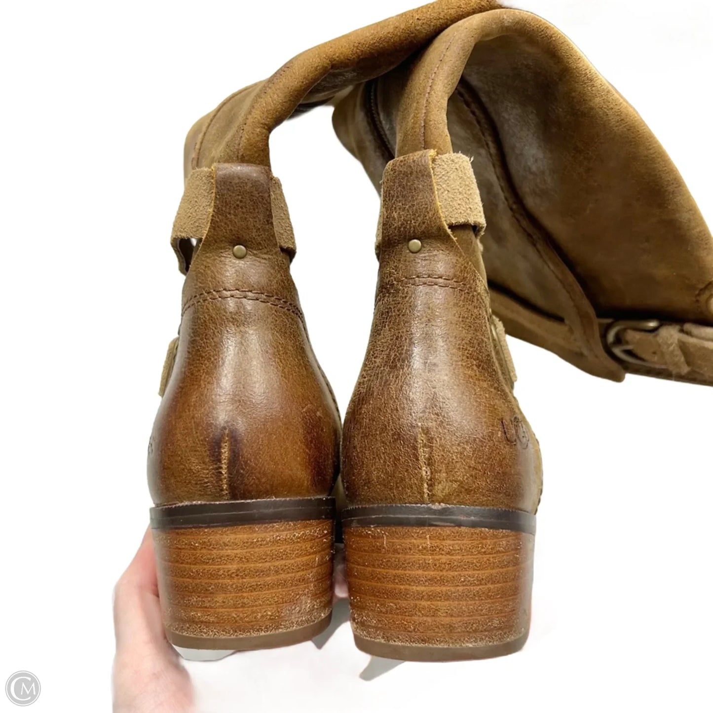 Boots Designer By Ugg In Tan, Size: 6