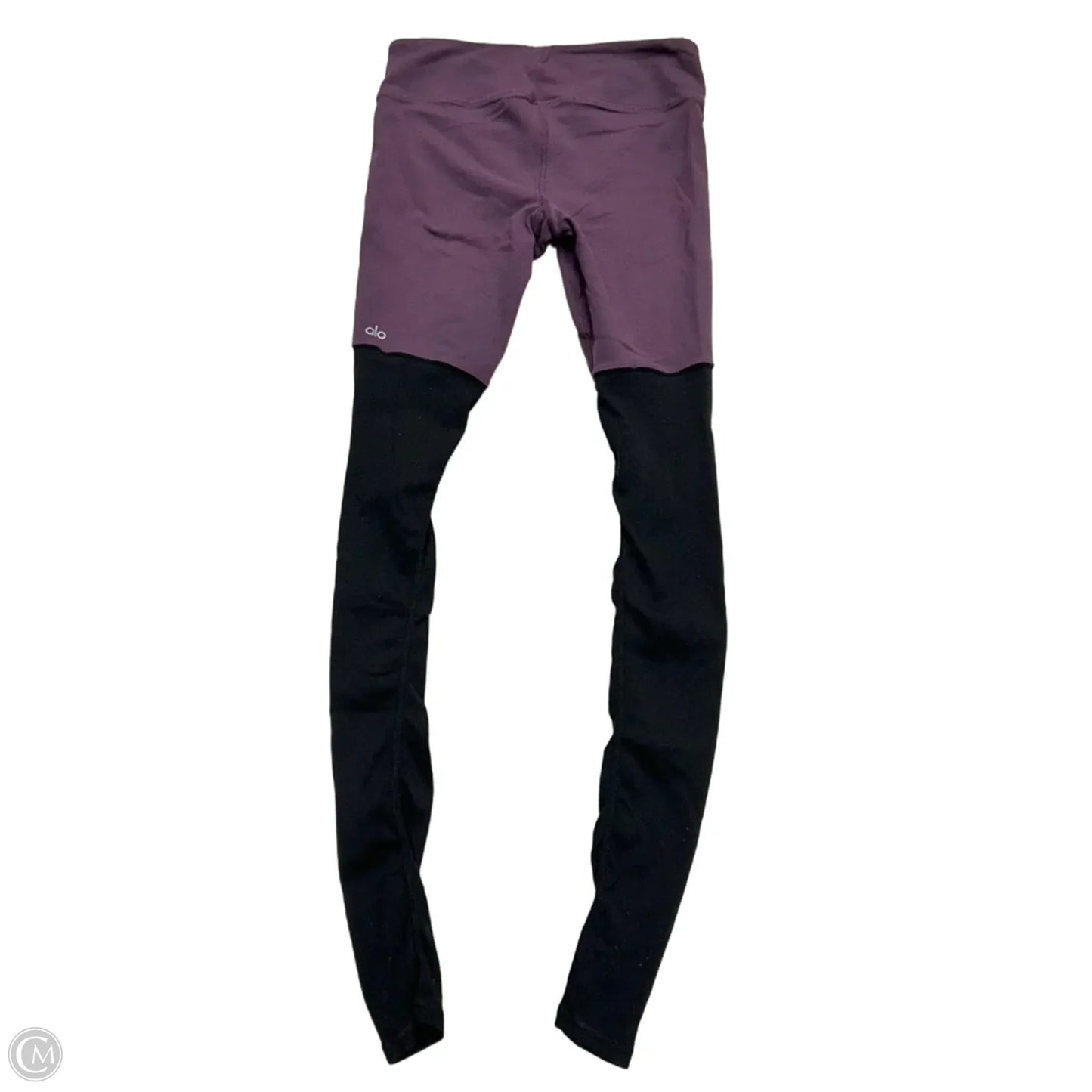 Athletic Leggings By Alo In Black & Purple, Size: M