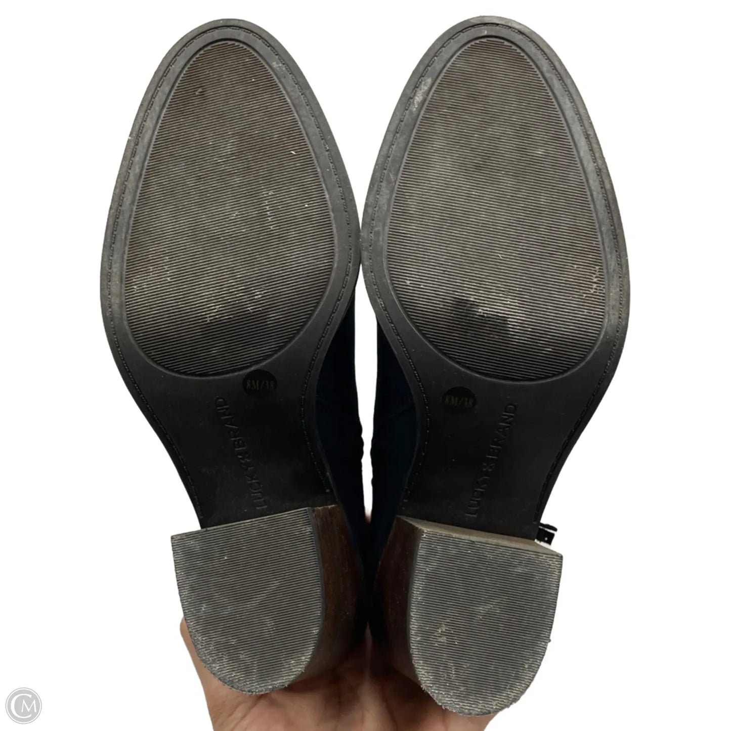 Boots Ankle Heels By Lucky Brand In Black, Size: 8