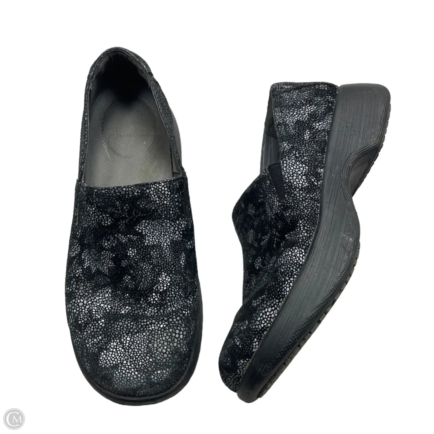 Shoes Heels Platform By Dansko In Black & Silver, Size: 8.5