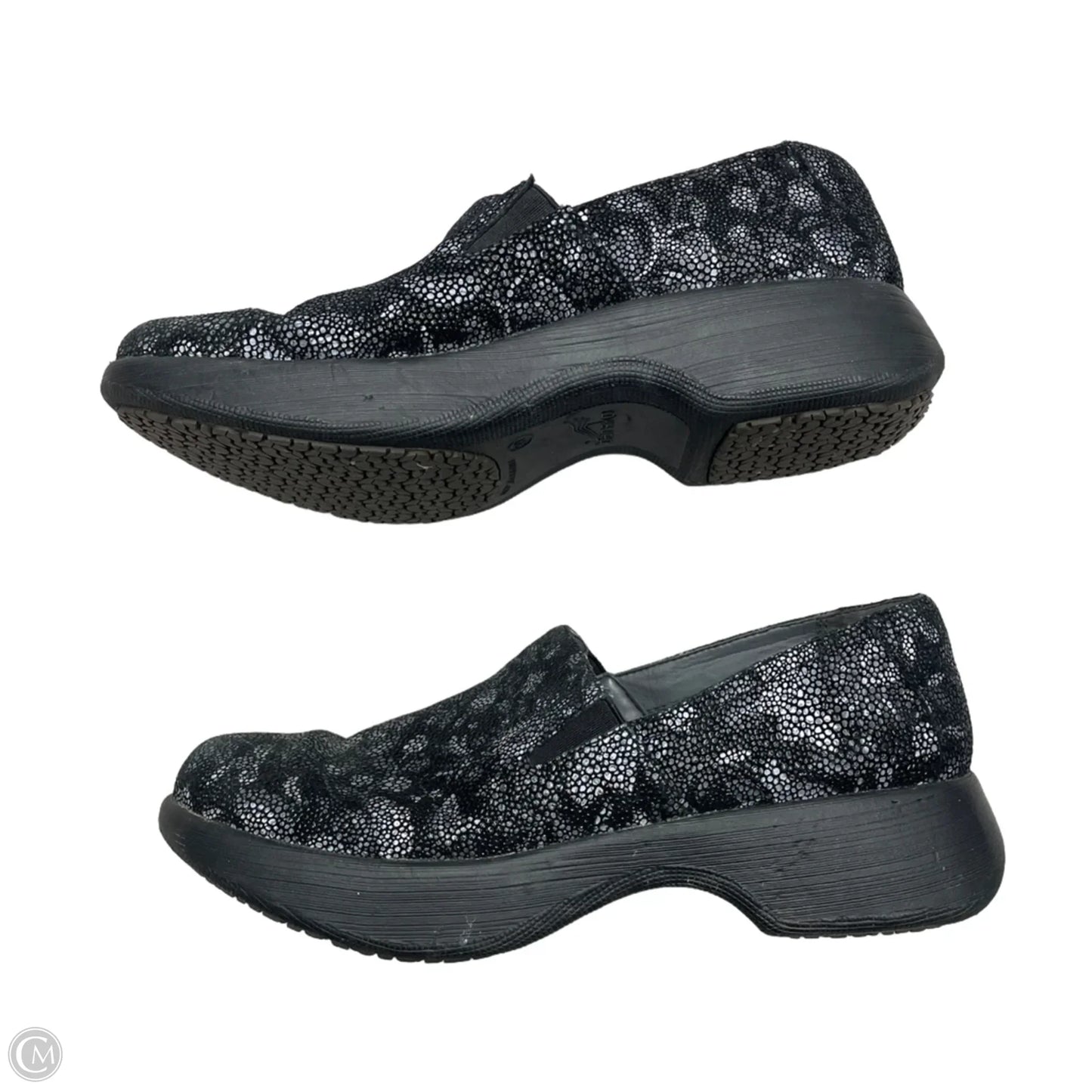 Shoes Heels Platform By Dansko In Black & Silver, Size: 8.5