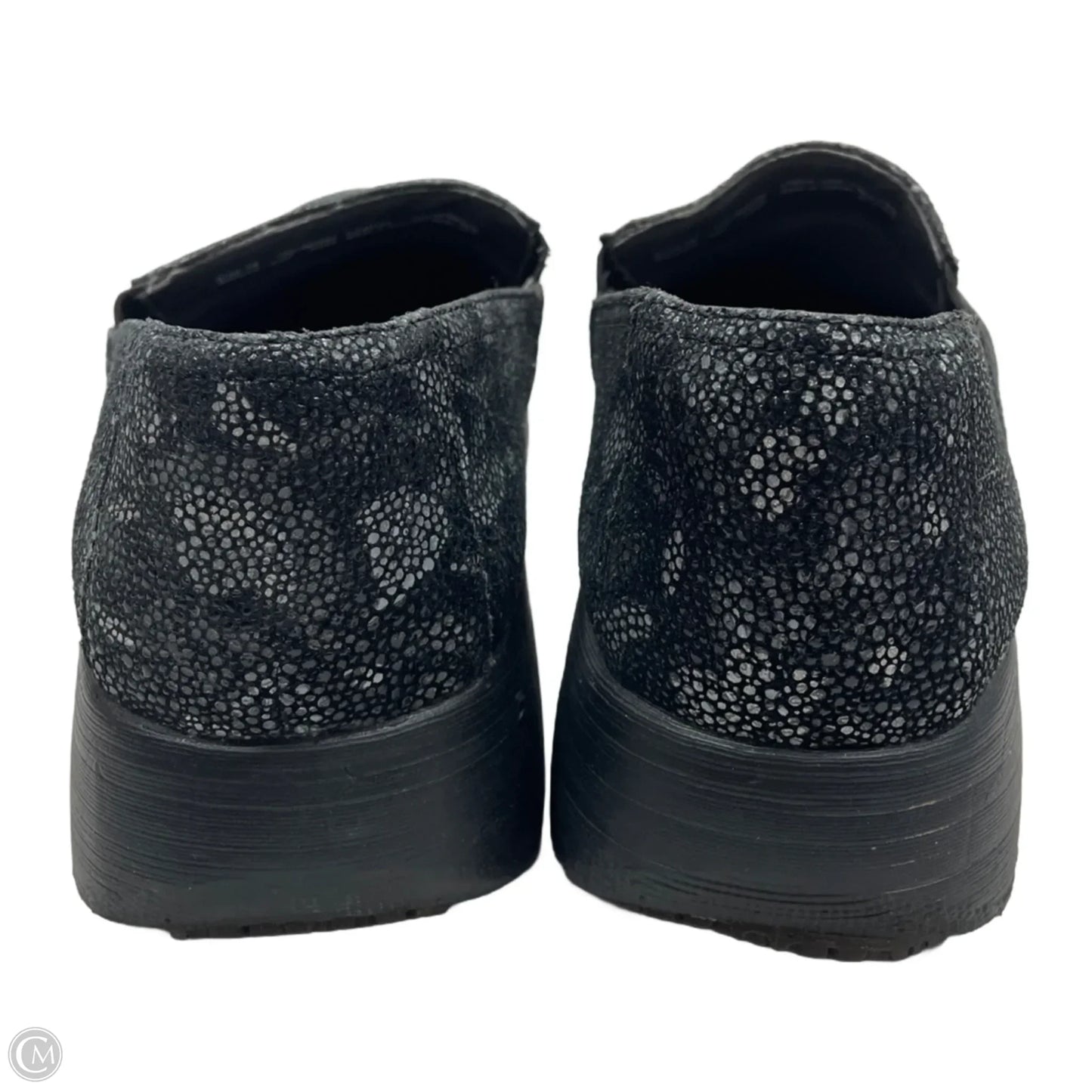 Shoes Heels Platform By Dansko In Black & Silver, Size: 8.5