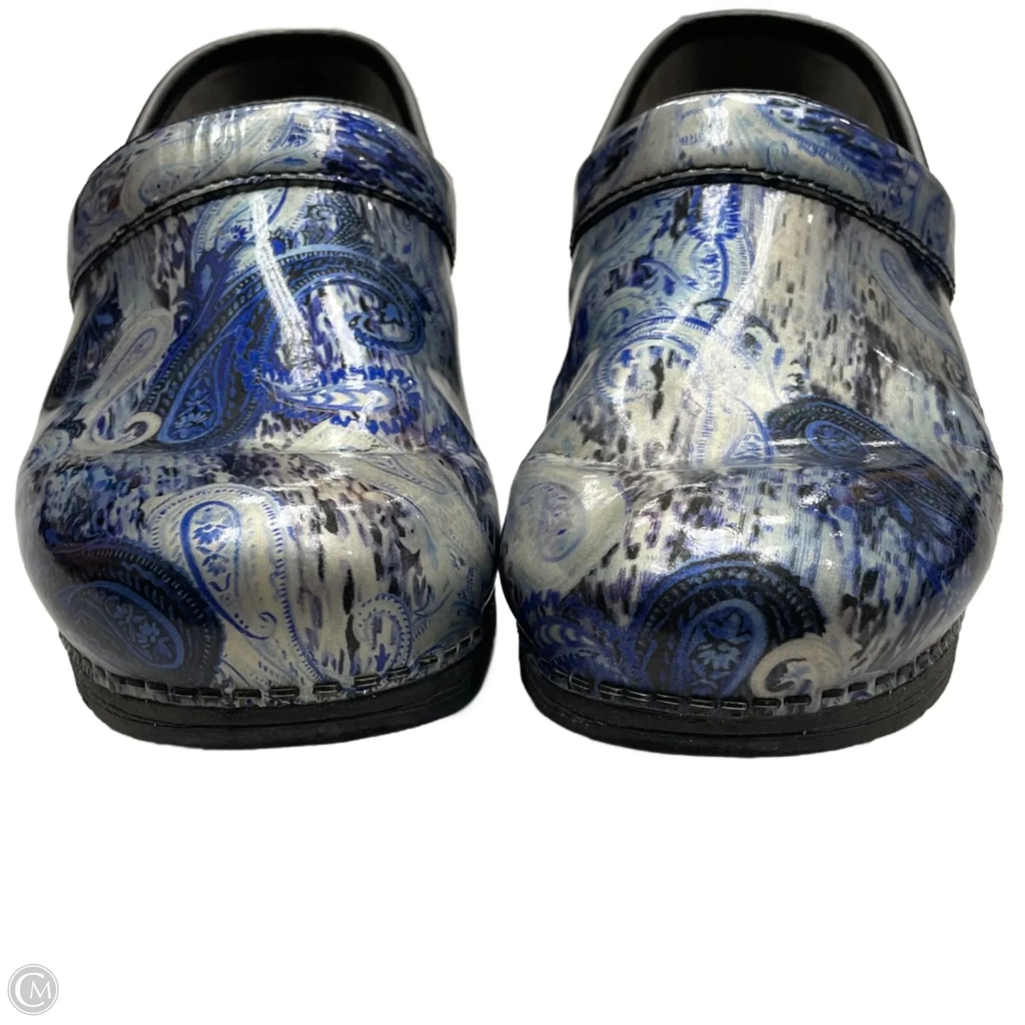 Shoes Heels Platform By Dansko In Blue & Silver, Size: 8.5