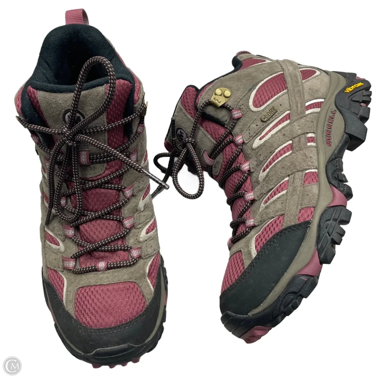 Boots Hiking By Merrell In Brown & Pink, Size: 9.5
