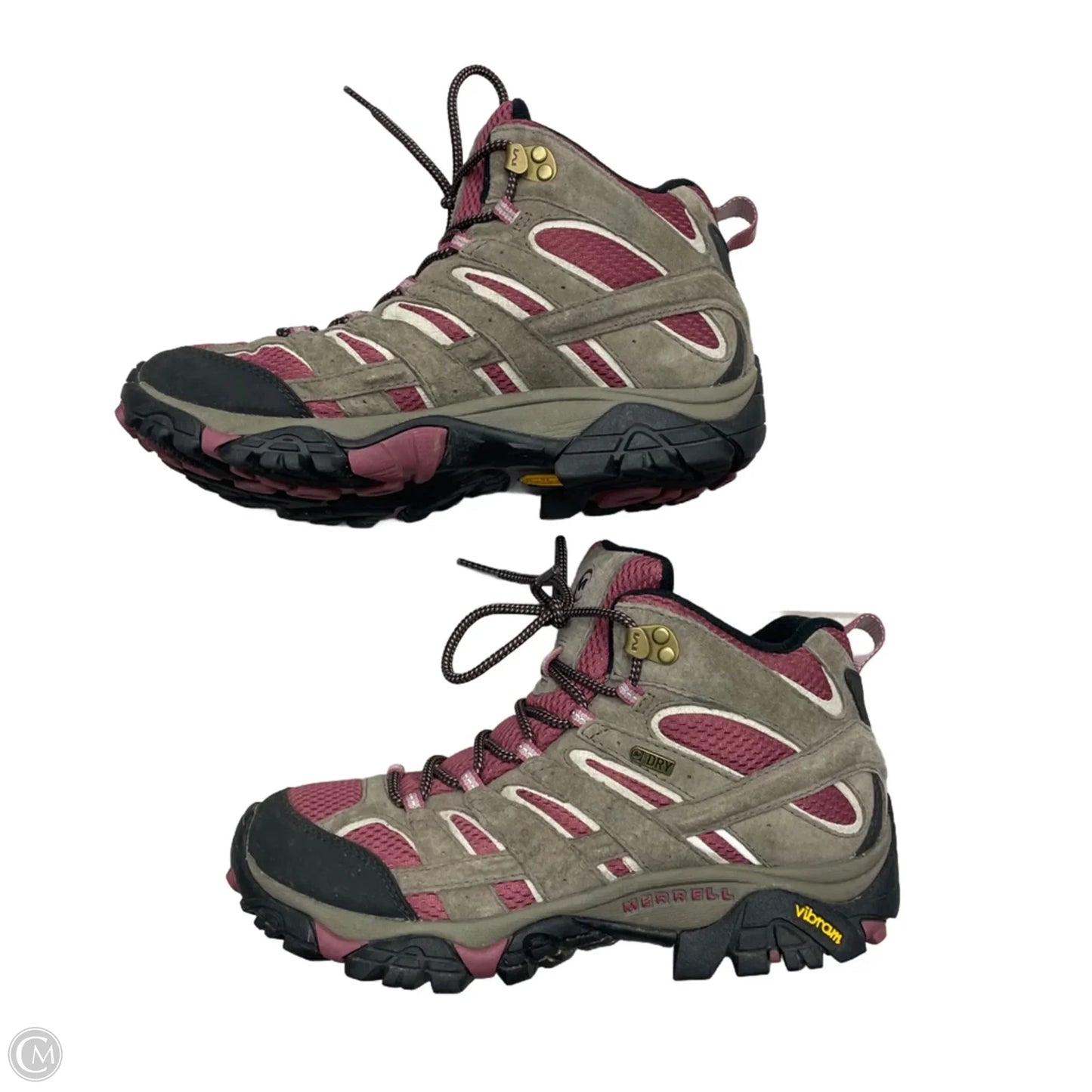 Boots Hiking By Merrell In Brown & Pink, Size: 9.5