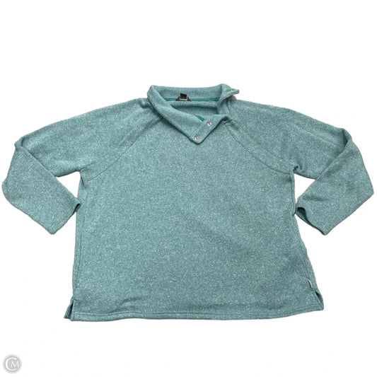 Athletic Sweatshirt Collar By Eddie Bauer In Aqua, Size: 2x