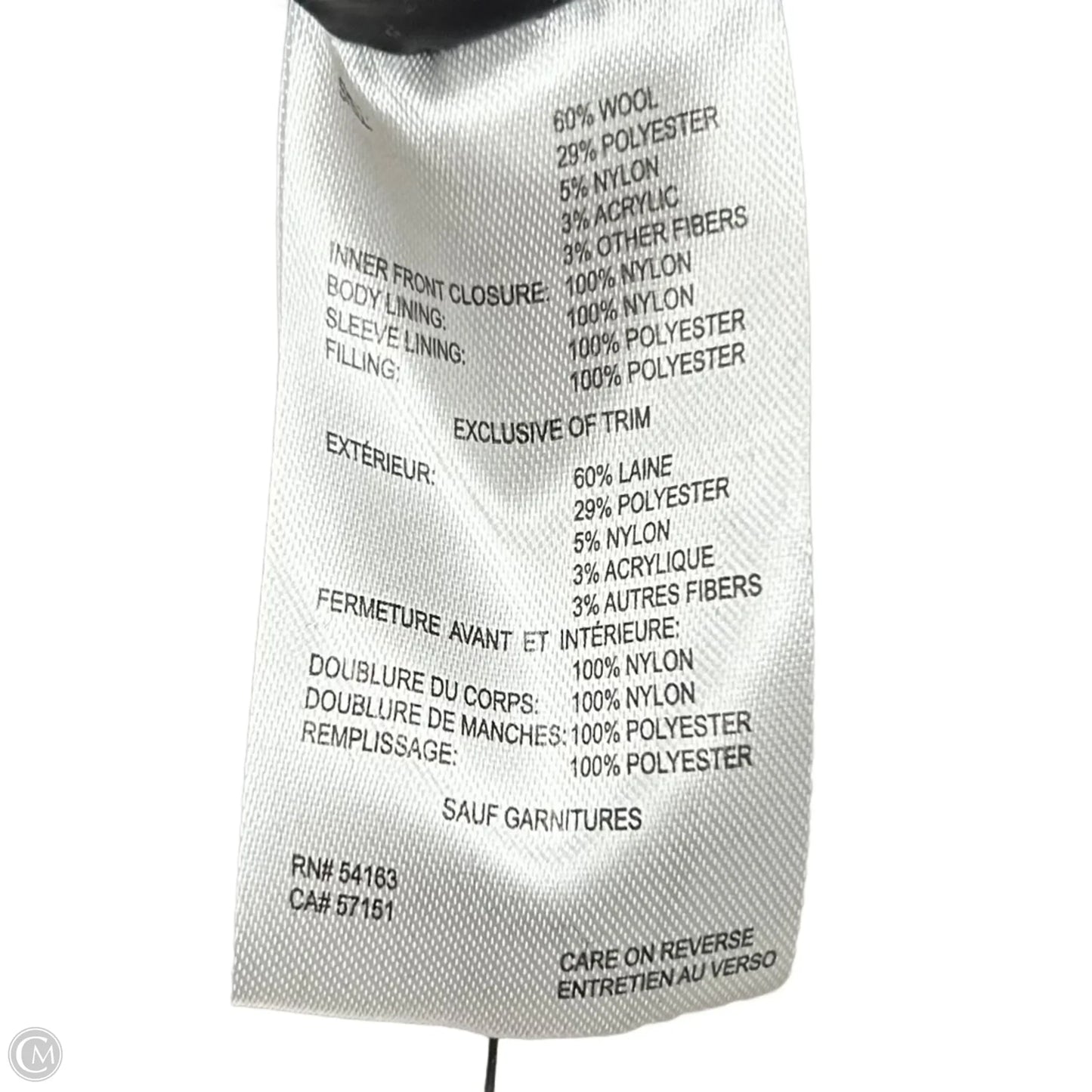 Coat Puffer & Quilted By Calvin Klein In Black, Size: M