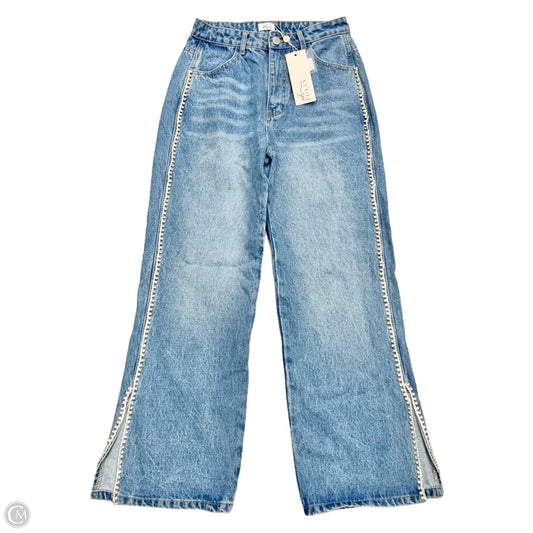 Jeans Straight By Oh Polly In Blue Denim, Size: 6