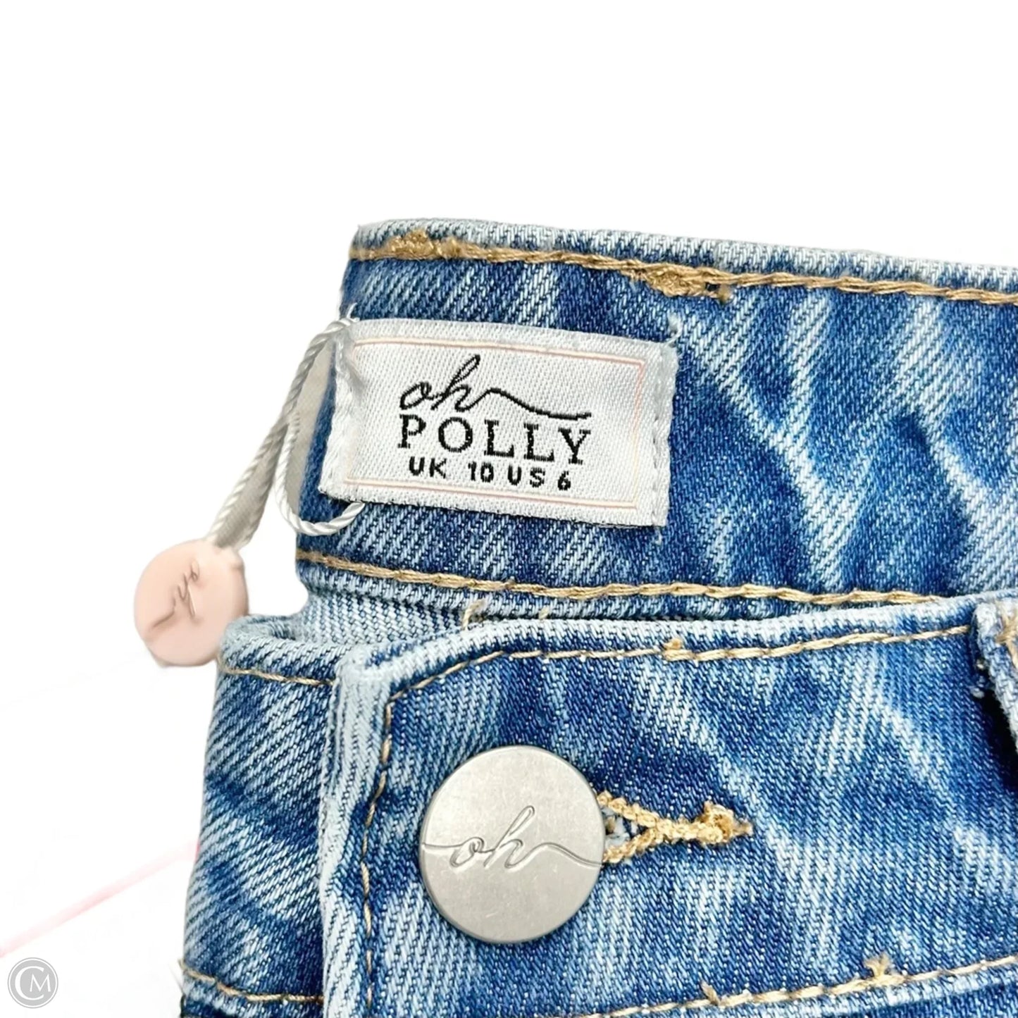 Jeans Straight By Oh Polly In Blue Denim, Size: 6