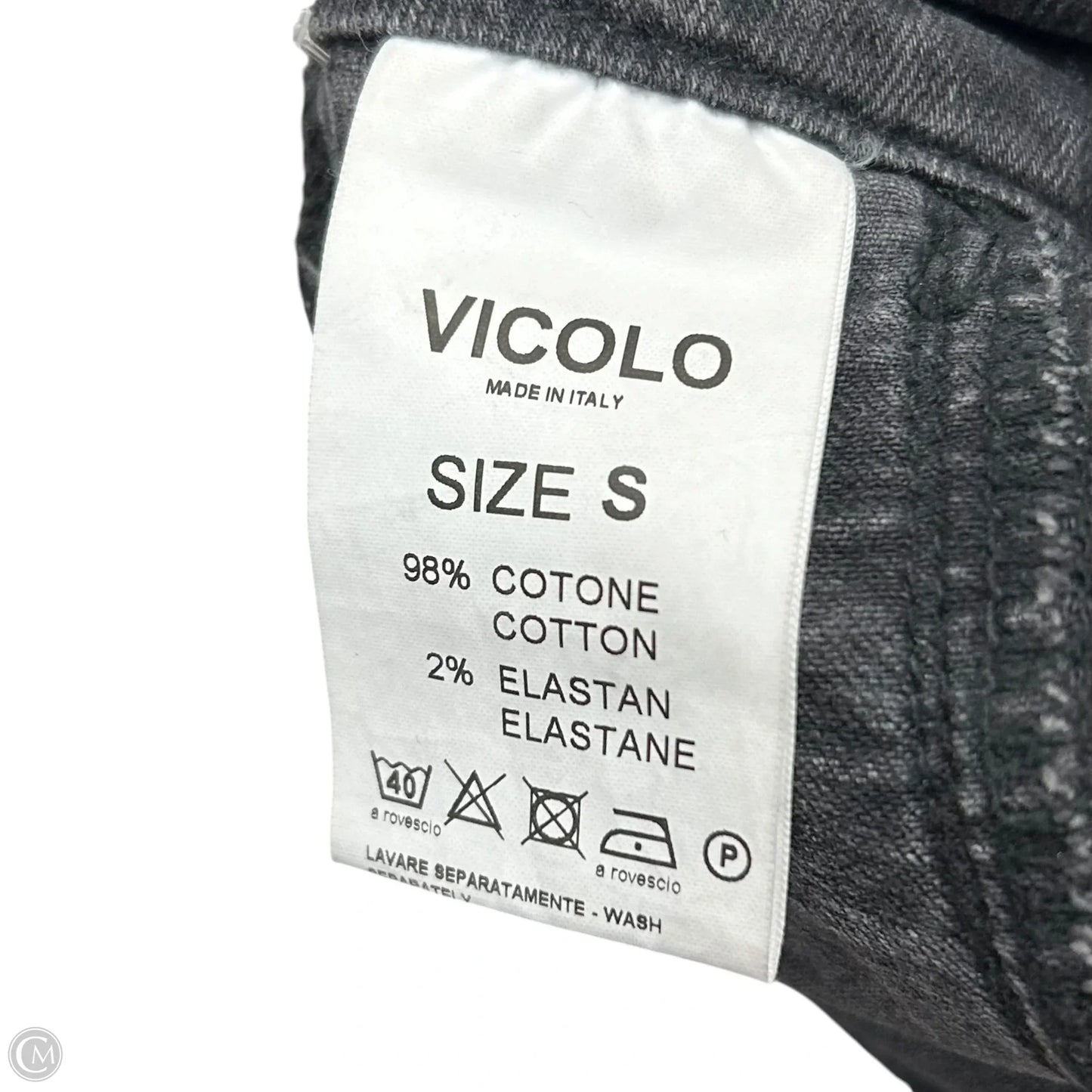 Jeans Wide Leg By Vicolo In Grey Denim, Size: S