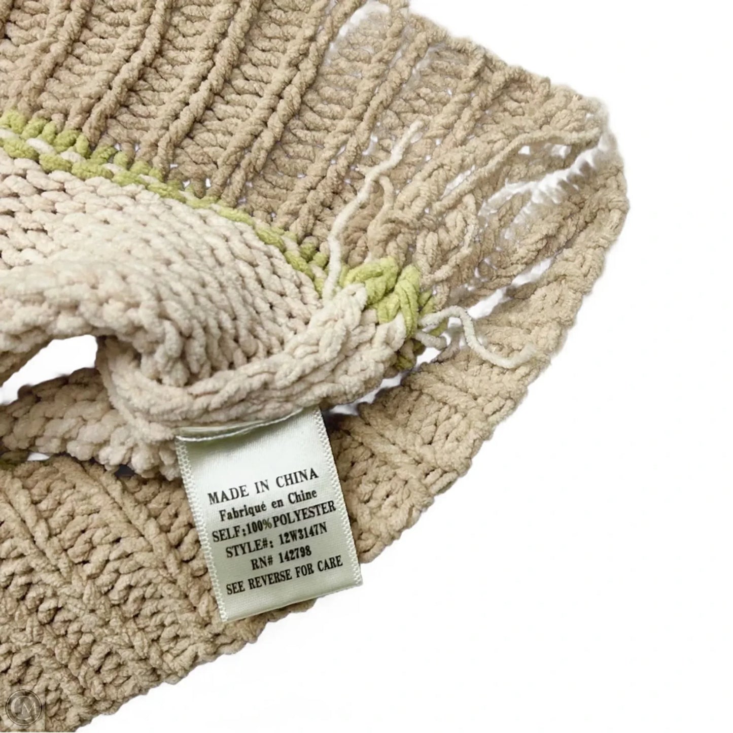 Sweater Cardigan By New In In Cream & Tan, Size: M