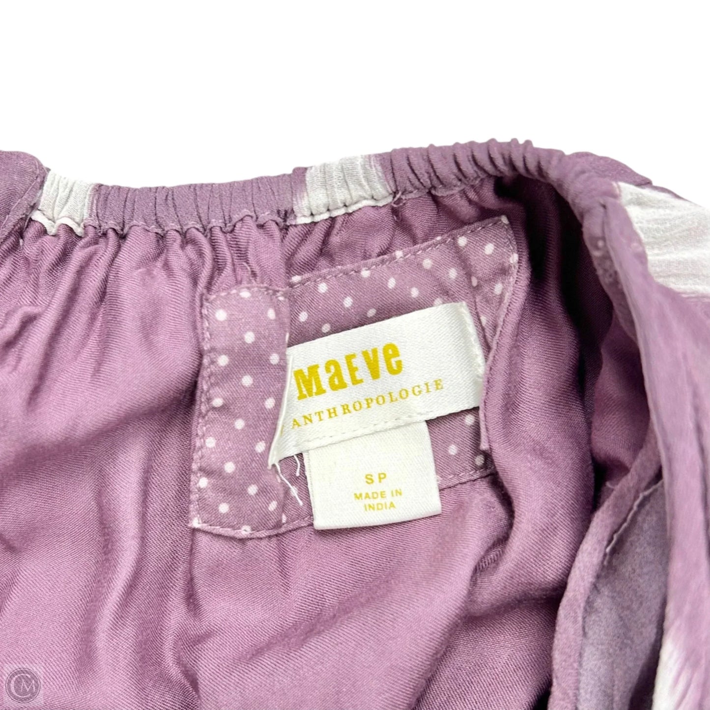 Dress Casual Short By Maeve In Purple & White, Size: S
