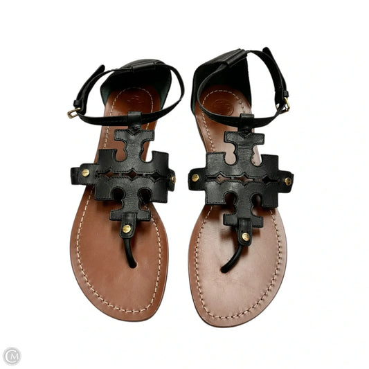 Sandals Designer By Tory Burch In Black & Brown, Size: 9.5