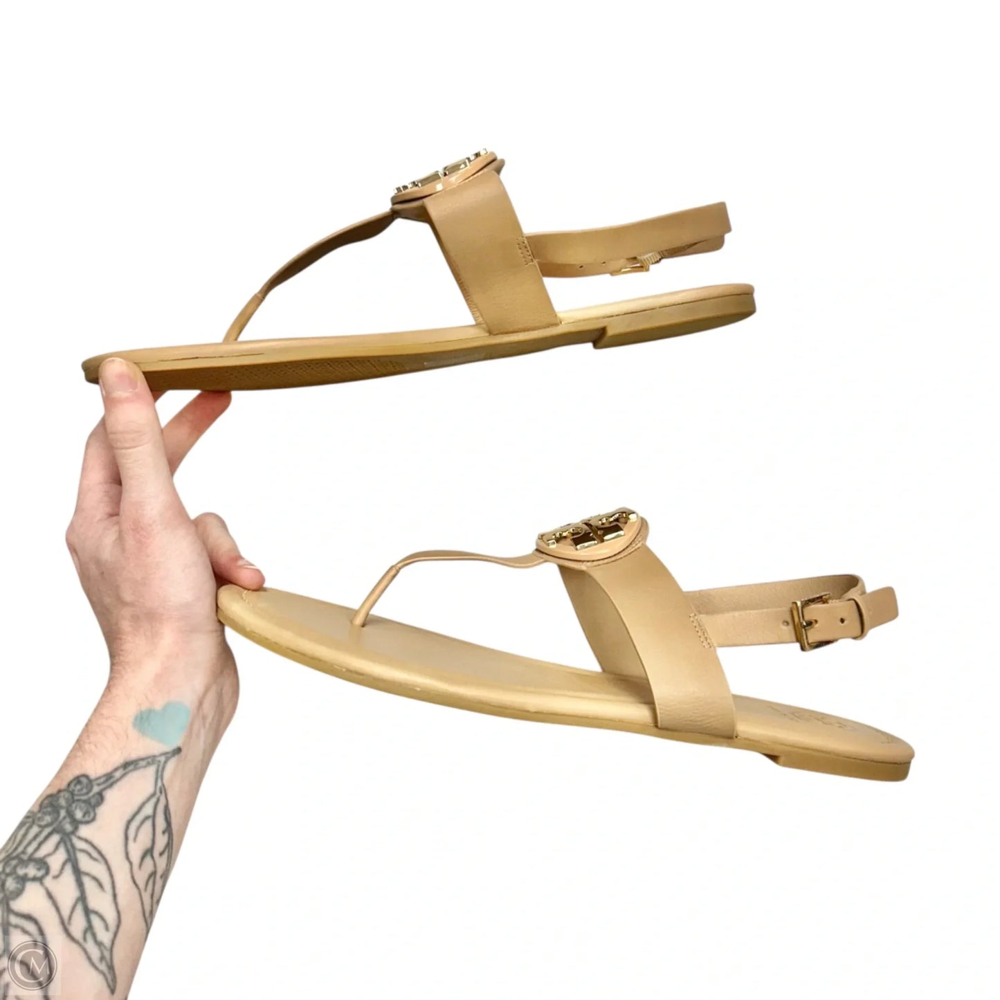 Sandals Designer By Tory Burch In Tan, Size: 9