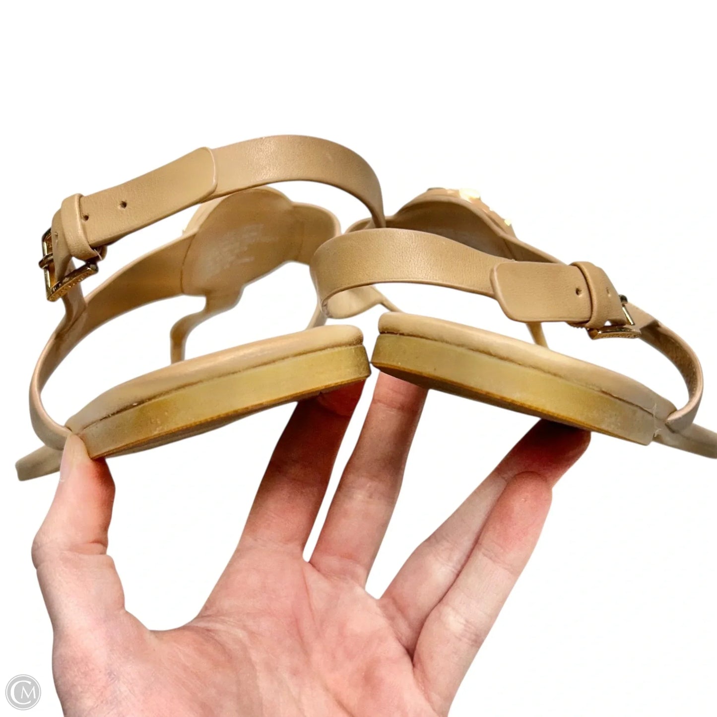 Sandals Designer By Tory Burch In Tan, Size: 9