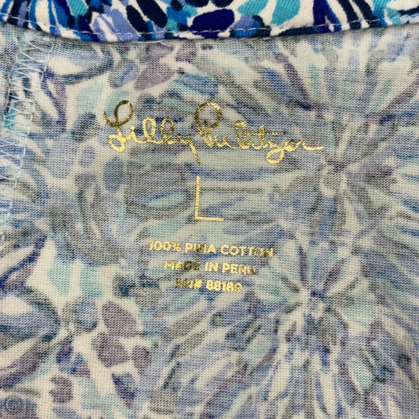 Dress Designer By Lilly Pulitzer In Blue & White, Size: L